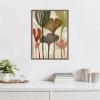 image:imageKate and Laurel Framed Canvas Wall Art Print Earthen Botanicals l by Nikita Jariwala 18 x 24 Sylvie Walnut Frame Modern Contemporary Abstract Art for Wall Decor