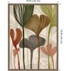 image:imageKate and Laurel Framed Canvas Wall Art Print Earthen Botanicals l by Nikita Jariwala 18 x 24 Sylvie Walnut Frame Modern Contemporary Abstract Art for Wall Decor