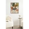 image:imageKate and Laurel Framed Canvas Wall Art Print Earthen Botanicals l by Nikita Jariwala 18 x 24 Sylvie Walnut Frame Modern Contemporary Abstract Art for Wall Decor