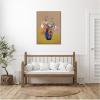 image:imageKate and Laurel Framed Canvas Wall Art Print Fleurs Sur Fond Gris 1916 Odilon Redon by Nostalgia Prints 18 x 24 Sylvie Beaded Dark Gold Frame Modern Contemporary Still Life Art for Wall DecorSylvie Beaded Dark Gold