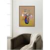 image:imageKate and Laurel Framed Canvas Wall Art Print Fleurs Sur Fond Gris 1916 Odilon Redon by Nostalgia Prints 18 x 24 Sylvie Beaded Dark Gold Frame Modern Contemporary Still Life Art for Wall DecorSylvie Beaded Dark Gold