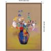 image:imageKate and Laurel Framed Canvas Wall Art Print Fleurs Sur Fond Gris 1916 Odilon Redon by Nostalgia Prints 18 x 24 Sylvie Beaded Dark Gold Frame Modern Contemporary Still Life Art for Wall DecorSylvie Beaded Dark Gold