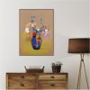 image:imageKate and Laurel Framed Canvas Wall Art Print Fleurs Sur Fond Gris 1916 Odilon Redon by Nostalgia Prints 18 x 24 Sylvie Beaded Dark Gold Frame Modern Contemporary Still Life Art for Wall DecorSylvie Beaded Dark Gold