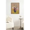 image:imageKate and Laurel Framed Canvas Wall Art Print Fleurs Sur Fond Gris 1916 Odilon Redon by Nostalgia Prints 18 x 24 Sylvie Beaded Dark Gold Frame Modern Contemporary Still Life Art for Wall DecorSylvie Beaded Dark Gold