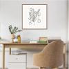 image:imageKate and Laurel Framed Canvas Wall Art Print Floral Bouquet by Gabrielly Guedes 22 x 22 Sylvie Beaded Rustic Natural Frame Modern Contemporary Flower Art for Wall DecorSylvie Beaded Rustic Natural