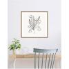 image:imageKate and Laurel Framed Canvas Wall Art Print Floral Bouquet by Gabrielly Guedes 22 x 22 Sylvie Beaded Rustic Natural Frame Modern Contemporary Flower Art for Wall DecorSylvie Beaded Rustic Natural