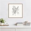 image:imageKate and Laurel Framed Canvas Wall Art Print Floral Bouquet by Gabrielly Guedes 22 x 22 Sylvie Beaded Rustic Natural Frame Modern Contemporary Flower Art for Wall DecorSylvie Beaded Rustic Natural