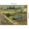 image:imageKate and Laurel Framed Canvas Wall Art Print Garden at Arles by Vincent van Gogh by Nostalgia Prints 38 x 28 Sylvie Beaded Rustic Natural Frame Traditional Landscape Art for Wall Decor