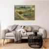 image:imageKate and Laurel Framed Canvas Wall Art Print Garden at Arles by Vincent van Gogh by Nostalgia Prints 38 x 28 Sylvie Beaded Rustic Natural Frame Traditional Landscape Art for Wall Decor