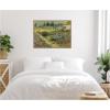 image:imageKate and Laurel Framed Canvas Wall Art Print Garden at Arles by Vincent van Gogh by Nostalgia Prints 38 x 28 Sylvie Beaded Rustic Natural Frame Traditional Landscape Art for Wall Decor
