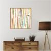 image:imageKate and Laurel Framed Canvas Wall Art Print Geometric Abstract 3 30x30 FC by Felicia Dadak 30 x 30 Sylvie Natural Frame Modern Contemporary Abstract Art for Wall Decor