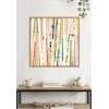 image:imageKate and Laurel Framed Canvas Wall Art Print Geometric Abstract 3 30x30 FC by Felicia Dadak 30 x 30 Sylvie Natural Frame Modern Contemporary Abstract Art for Wall Decor