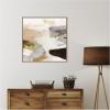 image:imageKate and Laurel Framed Canvas Wall Art Print Golden Terrain by Amy Lighthall 30 x 30 Sylvie Dark Gold Frame Modern Contemporary Abstract Art for Wall Decor