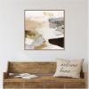 image:imageKate and Laurel Framed Canvas Wall Art Print Golden Terrain by Amy Lighthall 30 x 30 Sylvie Dark Gold Frame Modern Contemporary Abstract Art for Wall Decor