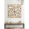 image:imageKate and Laurel Framed Canvas Wall Art Print Half Moon Bay 30x30 FC by Felicia Dadak 30 x 30 Sylvie Natural Frame Modern Contemporary Abstract Art for Wall Decor