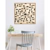 image:imageKate and Laurel Framed Canvas Wall Art Print Half Moon Bay 30x30 FC by Felicia Dadak 30 x 30 Sylvie Natural Frame Modern Contemporary Abstract Art for Wall Decor