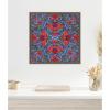 image:imageKate and Laurel Framed Canvas Wall Art Print Kaleidoscope Poppies by Lucia Gianello 22 x 22 Sylvie Beaded Dark Gold Frame Global Abstract Art for Wall Decor