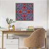 image:imageKate and Laurel Framed Canvas Wall Art Print Kaleidoscope Poppies by Lucia Gianello 22 x 22 Sylvie Beaded Dark Gold Frame Global Abstract Art for Wall Decor