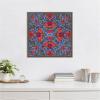 image:imageKate and Laurel Framed Canvas Wall Art Print Kaleidoscope Poppies by Lucia Gianello 22 x 22 Sylvie Beaded Dark Gold Frame Global Abstract Art for Wall Decor