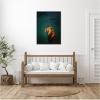 image:imageKate and Laurel Framed Canvas Wall Art Print Lion on Tonal Blue Teal Green Abstract by The Creative Bunch Studio 28 x 38 Sylvie Beaded Dark Gold Frame Modern Contemporary Abstract Art for WallSylvie Beaded Black