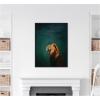 image:imageKate and Laurel Framed Canvas Wall Art Print Lion on Tonal Blue Teal Green Abstract by The Creative Bunch Studio 28 x 38 Sylvie Beaded Dark Gold Frame Modern Contemporary Abstract Art for WallSylvie Beaded Black