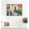 image:imageKate and Laurel Framed Canvas Wall Art Print Maximalist 28x28 FC by Felicia Dadak 24 x 18 Sylvie Dark Gold Frame Modern Contemporary Abstract Art for Wall Decor
