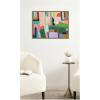 image:imageKate and Laurel Framed Canvas Wall Art Print Maximalist 28x28 FC by Felicia Dadak 24 x 18 Sylvie Dark Gold Frame Modern Contemporary Abstract Art for Wall Decor