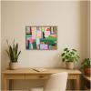 image:imageKate and Laurel Framed Canvas Wall Art Print Maximalist 28x28 FC by Felicia Dadak 24 x 18 Sylvie Dark Gold Frame Modern Contemporary Abstract Art for Wall Decor