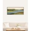 image:imageKate and Laurel Framed Canvas Wall Art Print Natures Charm l Panel by Nikita Jariwala 40 x 18 Sylvie Walnut Frame Casual Transitional Abstract Art for Wall Decor
