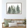 image:imageKate and Laurel Framed Canvas Wall Art Print Pines And Evergreens by Patricia Shaw 24 x 18 Sylvie Walnut Frame Rustic Farmhouse Landscape Art for Wall Decor