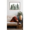 image:imageKate and Laurel Framed Canvas Wall Art Print Pines And Evergreens by Patricia Shaw 24 x 18 Sylvie Walnut Frame Rustic Farmhouse Landscape Art for Wall Decor