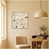 image:imageKate and Laurel Framed Canvas Wall Art Print Revolved Half Moon 30x30 FC by Felicia Dadak 30 x 30 Sylvie Natural Frame Modern Contemporary Abstract Art for Wall Decor