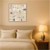 image:imageKate and Laurel Framed Canvas Wall Art Print Revolved Half Moon 30x30 FC by Felicia Dadak 30 x 30 Sylvie Natural Frame Modern Contemporary Abstract Art for Wall Decor