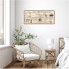 image:imageKate and Laurel Framed Canvas Wall Art Print Revolved Half Moon Panel by Felicia Dadak 40 x 18 Sylvie Natural Frame Modern Contemporary Abstract Art for Wall Decor