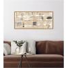 image:imageKate and Laurel Framed Canvas Wall Art Print Revolved Half Moon Panel by Felicia Dadak 40 x 18 Sylvie Natural Frame Modern Contemporary Abstract Art for Wall Decor