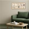 image:imageKate and Laurel Framed Canvas Wall Art Print Revolved Half Moon Panel by Felicia Dadak 40 x 18 Sylvie Natural Frame Modern Contemporary Abstract Art for Wall Decor
