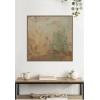 image:imageKate and Laurel Framed Canvas Wall Art Print Sage Horizon No 4 by Amy Lighthall 30 x 30 Sylvie Beaded Dark Gold Frame Modern Contemporary Abstract Art for Wall Decor