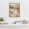 image:imageKate and Laurel Framed Canvas Wall Art Print Sunrise Seascape by Annie Quigley 18 x 24 Sylvie Natural Frame Coastal Abstract Art for Wall Decor