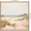 image:imageKate and Laurel Framed Canvas Wall Art Print Tranquil Landscape V Square by Amy Lighthall 30 x 30 Sylvie Beaded Dark Gold Frame Coastal Abstract Art for Wall DecorSylvie Natural