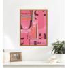image:imageKate and Laurel Framed Canvas Wall Art Print Typography Pink 18x24 FC by Felicia Dadak 18 x 24 Sylvie Natural Frame Modern Contemporary Abstract Art for Wall Decor