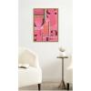image:imageKate and Laurel Framed Canvas Wall Art Print Typography Pink 18x24 FC by Felicia Dadak 18 x 24 Sylvie Natural Frame Modern Contemporary Abstract Art for Wall Decor