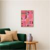 image:imageKate and Laurel Framed Canvas Wall Art Print Typography Pink 18x24 FC by Felicia Dadak 18 x 24 Sylvie Natural Frame Modern Contemporary Abstract Art for Wall Decor