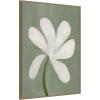 image:imageKate and Laurel Framed Canvas Wall Art Print White Floral by Gabrielly Guedes 18 x 24 Sylvie Dark Gold Frame Modern Contemporary Flower Art for Wall DecorSylvie Dark Gold
