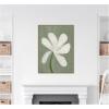 image:imageKate and Laurel Framed Canvas Wall Art Print White Floral by Gabrielly Guedes 18 x 24 Sylvie Dark Gold Frame Modern Contemporary Flower Art for Wall DecorSylvie Dark Gold
