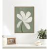 image:imageKate and Laurel Framed Canvas Wall Art Print White Floral by Gabrielly Guedes 18 x 24 Sylvie Dark Gold Frame Modern Contemporary Flower Art for Wall DecorSylvie Dark Gold