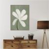 image:imageKate and Laurel Framed Canvas Wall Art Print White Floral by Gabrielly Guedes 18 x 24 Sylvie Dark Gold Frame Modern Contemporary Flower Art for Wall DecorSylvie Dark Gold