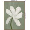 image:imageKate and Laurel Framed Canvas Wall Art Print White Floral by Gabrielly Guedes 18 x 24 Sylvie Dark Gold Frame Modern Contemporary Flower Art for Wall DecorSylvie Dark Gold