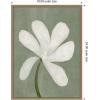 image:imageKate and Laurel Framed Canvas Wall Art Print White Floral by Gabrielly Guedes 18 x 24 Sylvie Dark Gold Frame Modern Contemporary Flower Art for Wall DecorSylvie Dark Gold