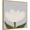 image:imageKate and Laurel Framed Canvas Wall Art Print White Tulip by Gabrielly Guedes 22 x 22 Sylvie Natural Frame Modern Contemporary Flower Art for Wall DecorSylvie Natural