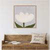 image:imageKate and Laurel Framed Canvas Wall Art Print White Tulip by Gabrielly Guedes 22 x 22 Sylvie Natural Frame Modern Contemporary Flower Art for Wall DecorSylvie Natural